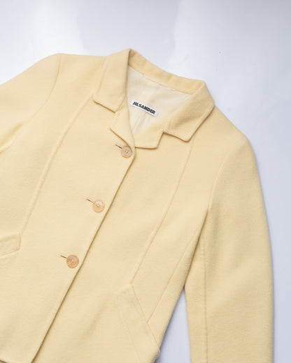 Jil Sander Butter Yellow Cashmere Jacket
