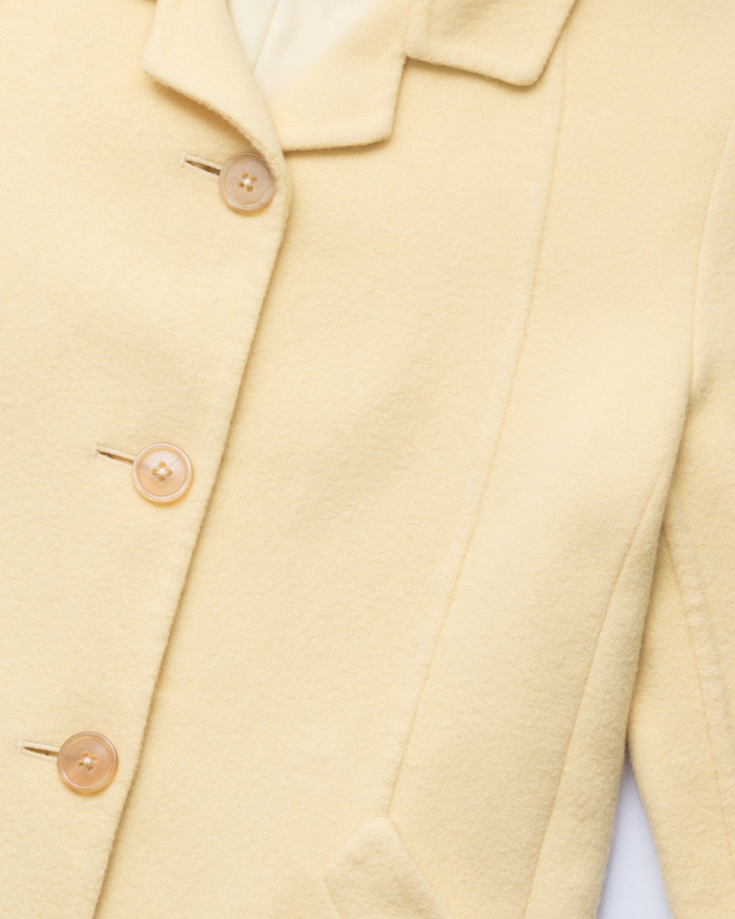 Jil Sander Butter Yellow Cashmere Jacket
