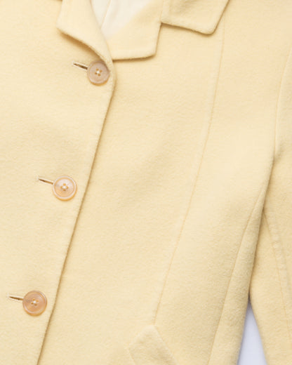 Jil Sander Butter Yellow Cashmere Jacket