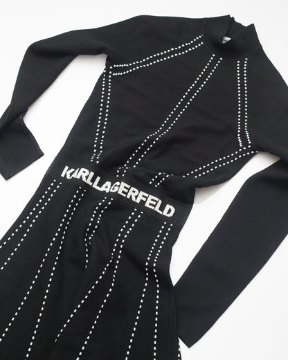 Contrast Details Knit Dress