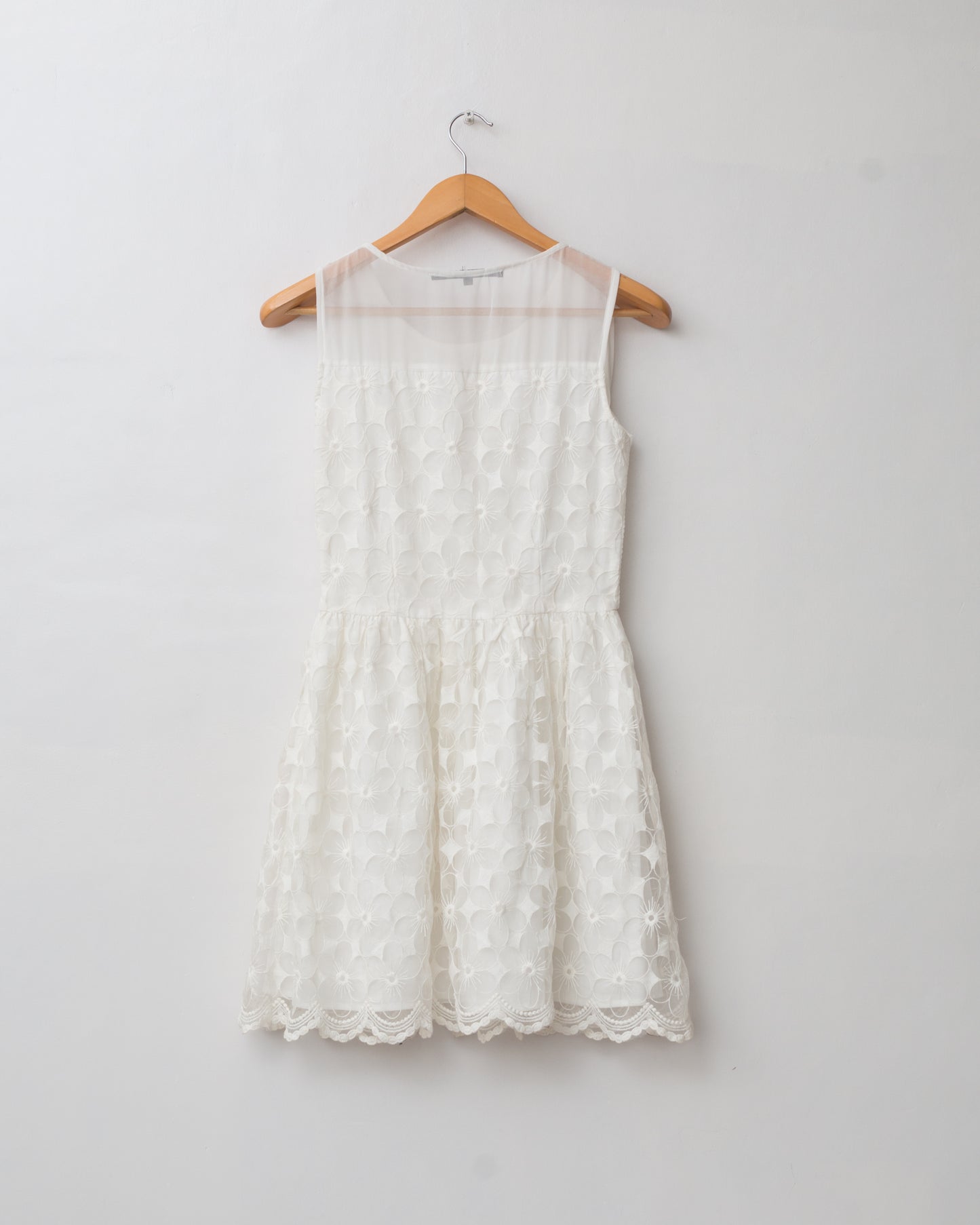 Micro Pleated Floral Lace Dress