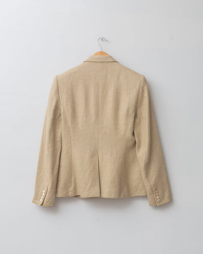 Custom Tailored Linen & Mulberry Silk Blazer