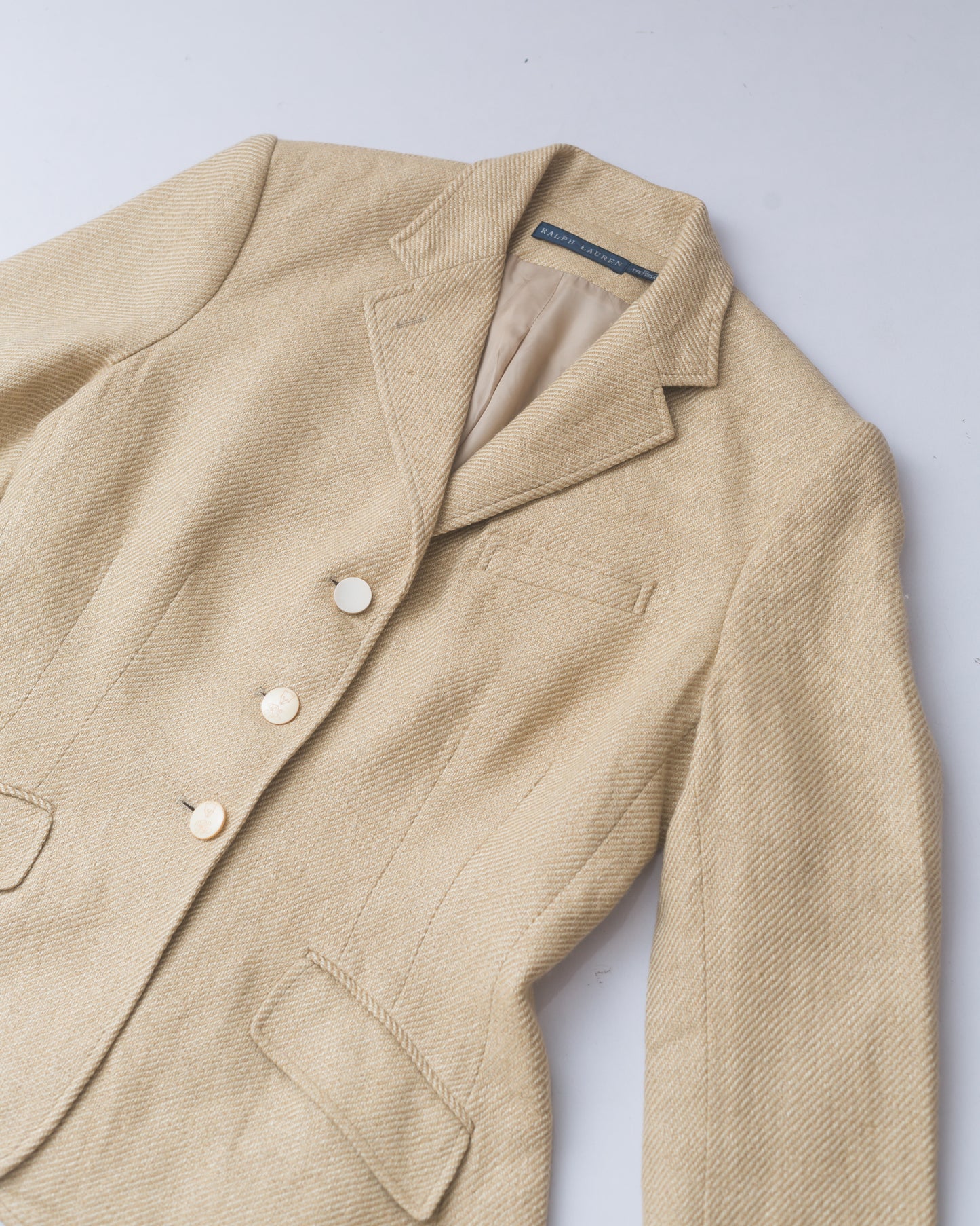 Custom Tailored Linen & Mulberry Silk Blazer