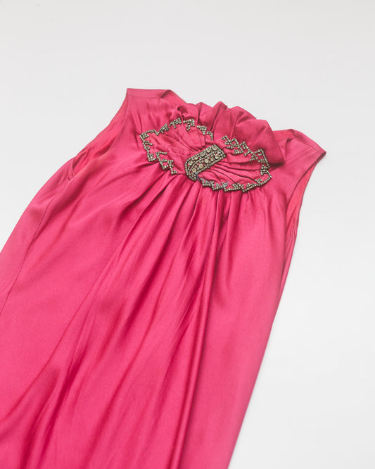 Embellished Silk Dress