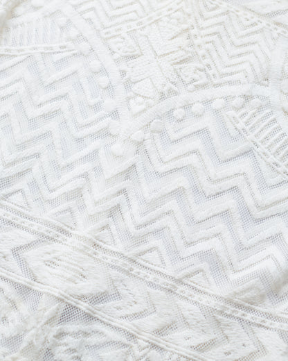 White Lace Embroidered Top