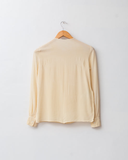Pure Silk Ruffle Blouse