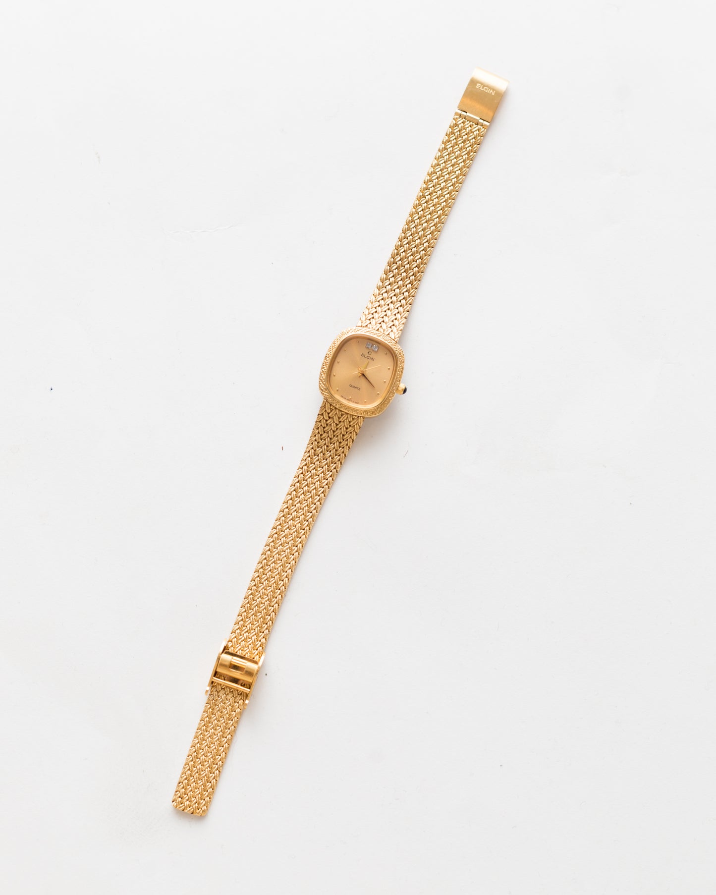 Vintage Gold Elgin with Wheatchain Bracelet