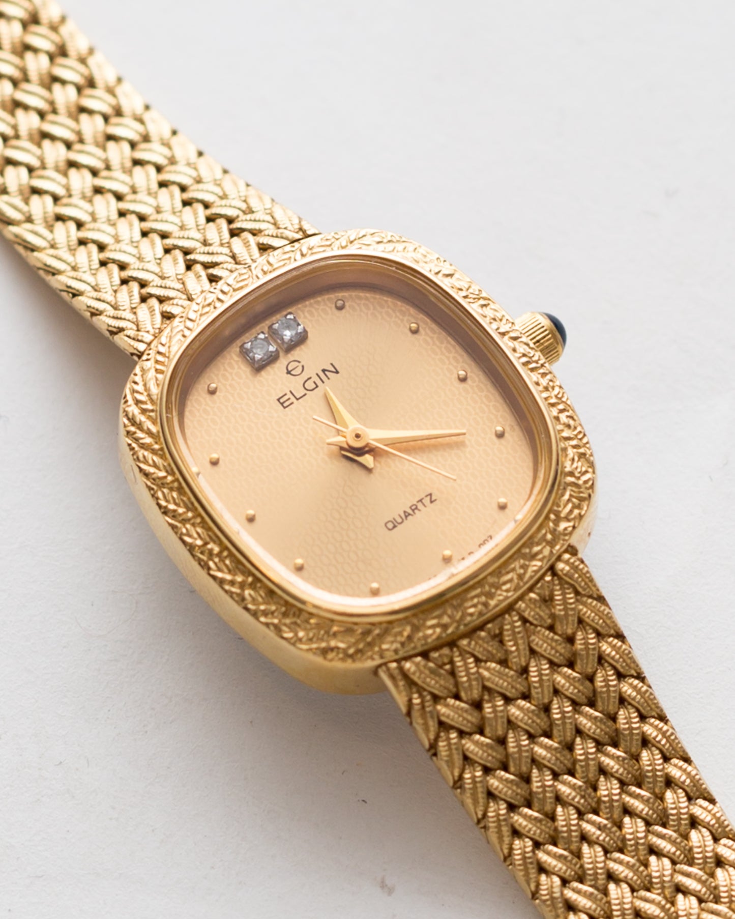 Vintage Gold Elgin with Wheatchain Bracelet