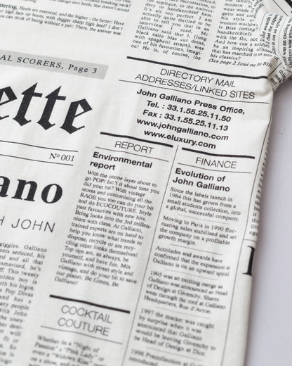 John Galliano Newspaper Print Tee