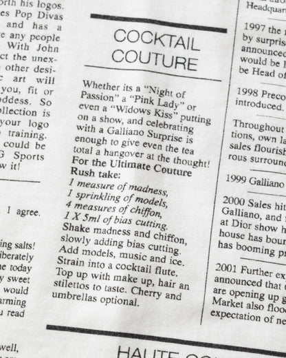 John Galliano Newspaper Print Tee