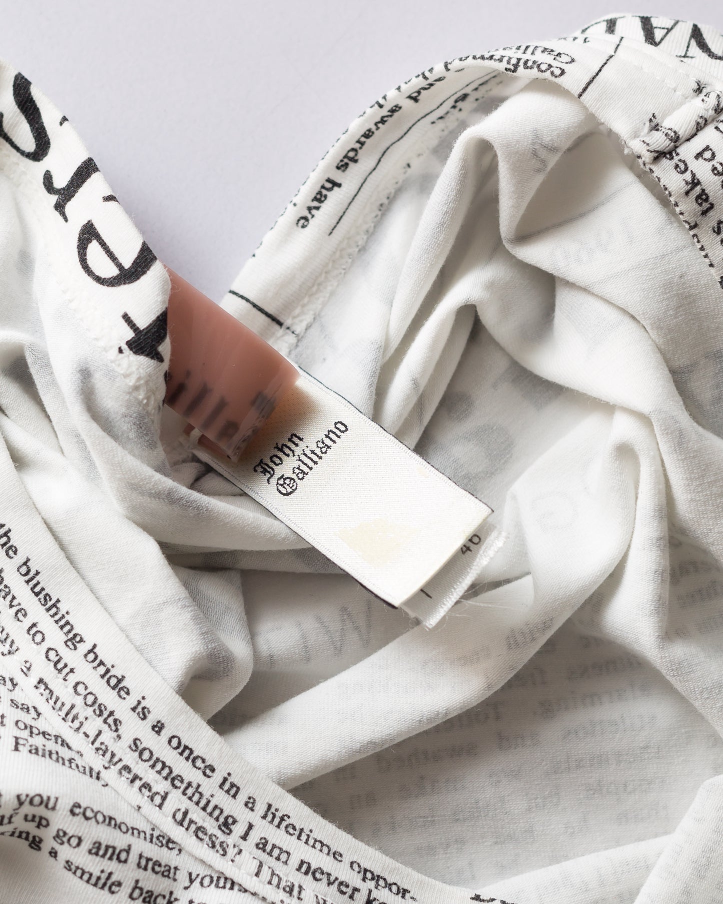 John Galliano Newspaper Print Tee