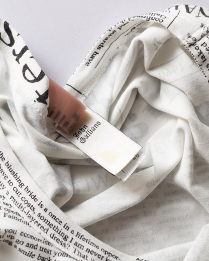 John Galliano Newspaper Print Tee