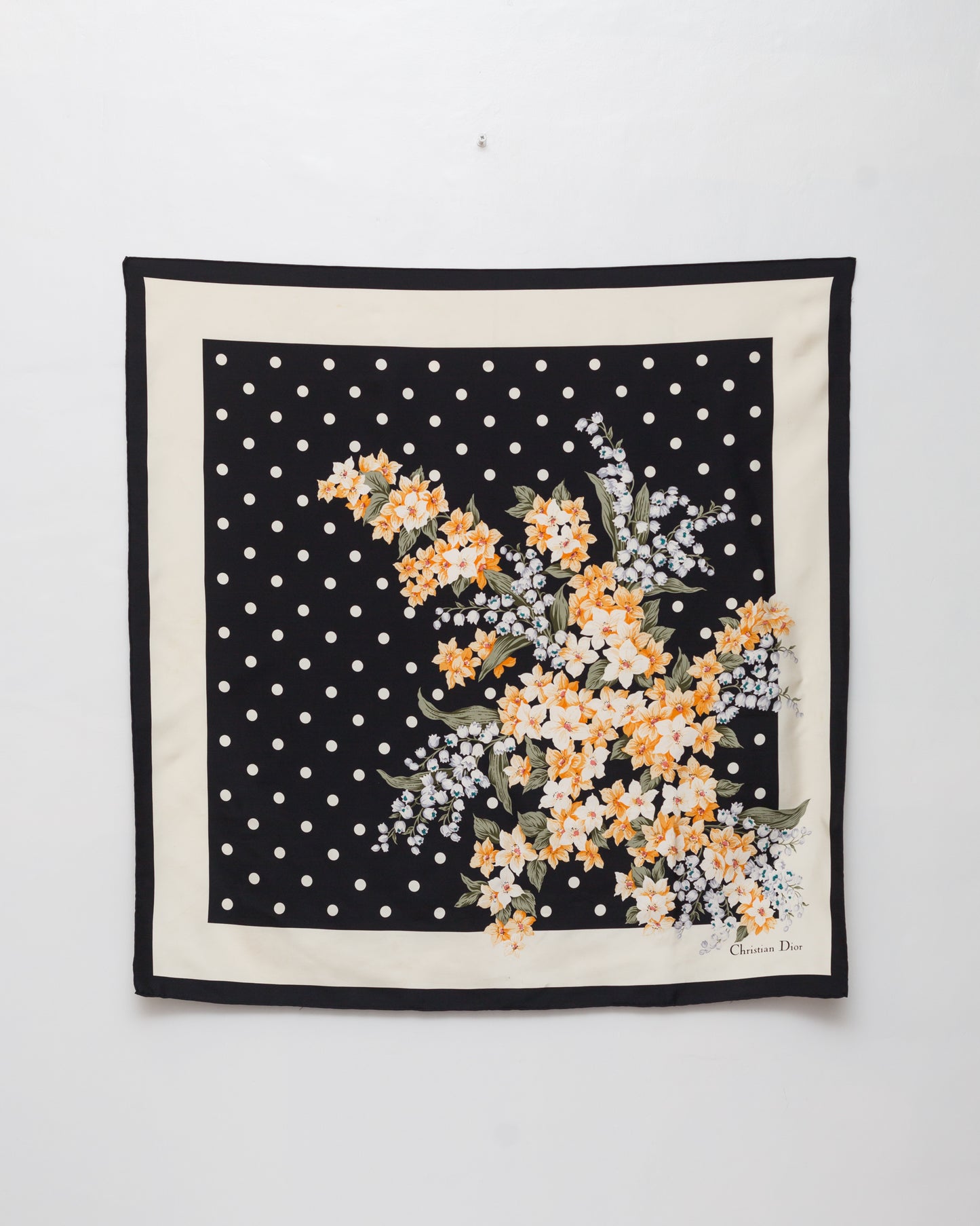 Christian Dior Floral Silk Scarf