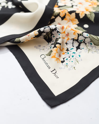 Christian Dior Floral Silk Scarf