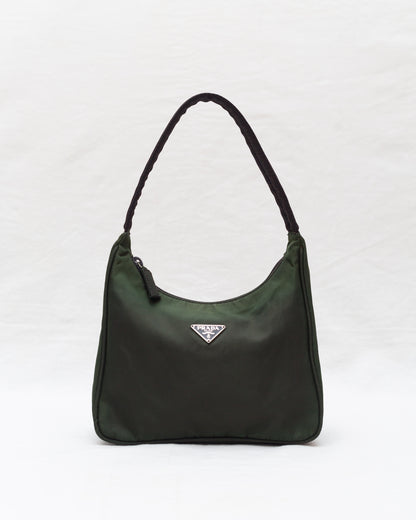 Prada Mini Tessuto Sport in Deep Moss Green