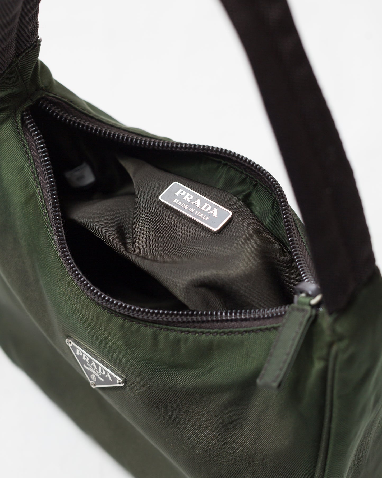 Prada Mini Tessuto Sport in Deep Moss Green
