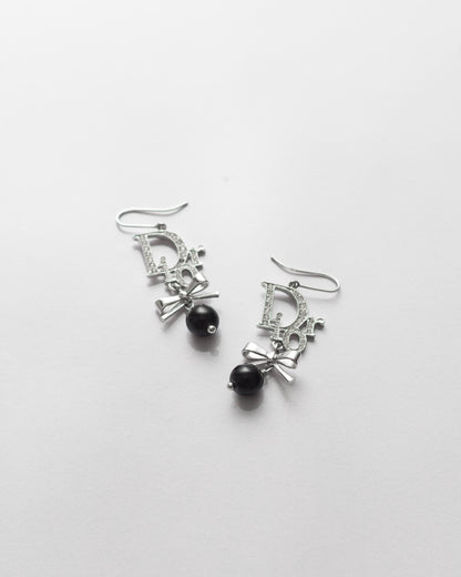Dior Rhinestone Bow Earrings