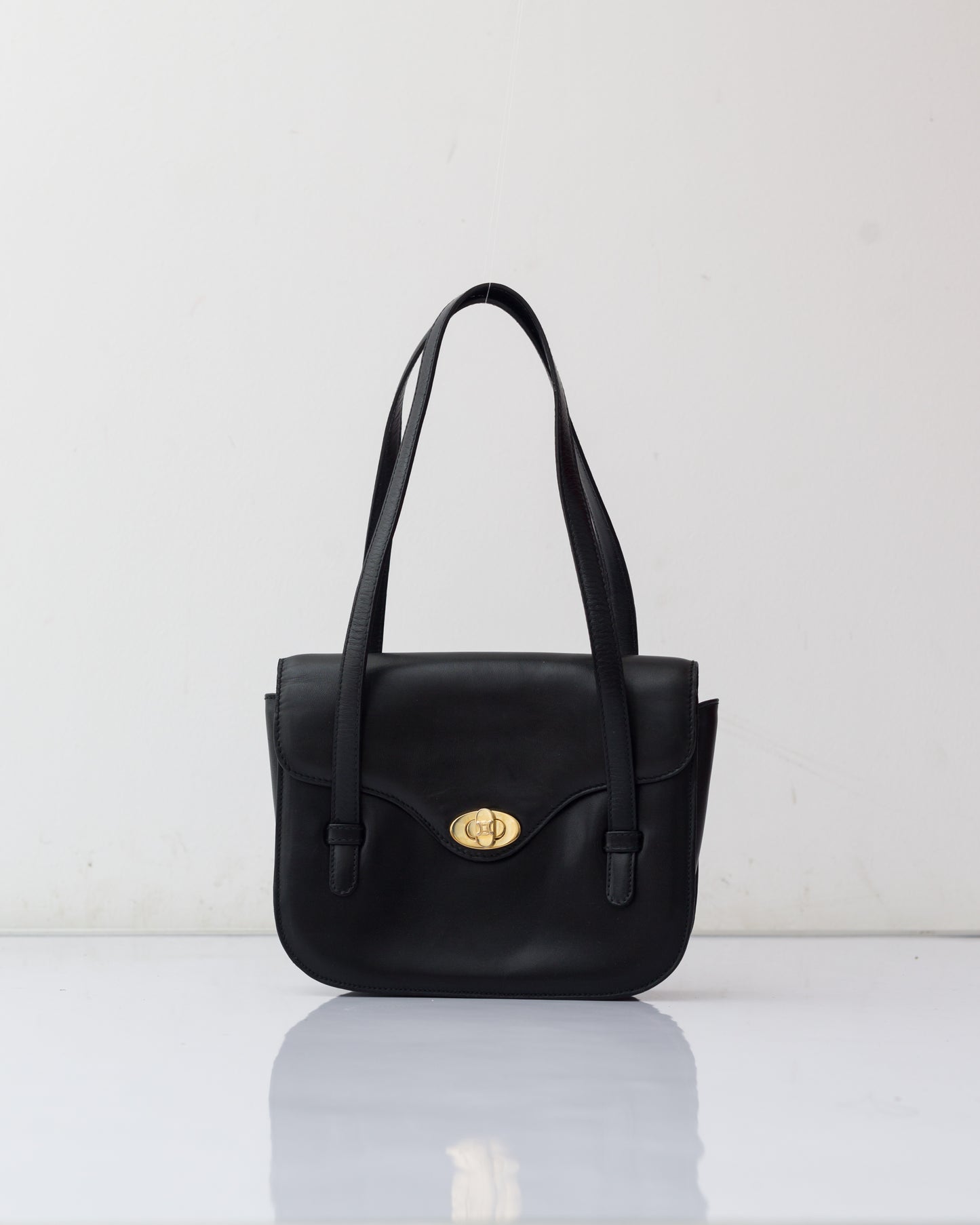 Vintage Celine Box Calf Shoulder Bag