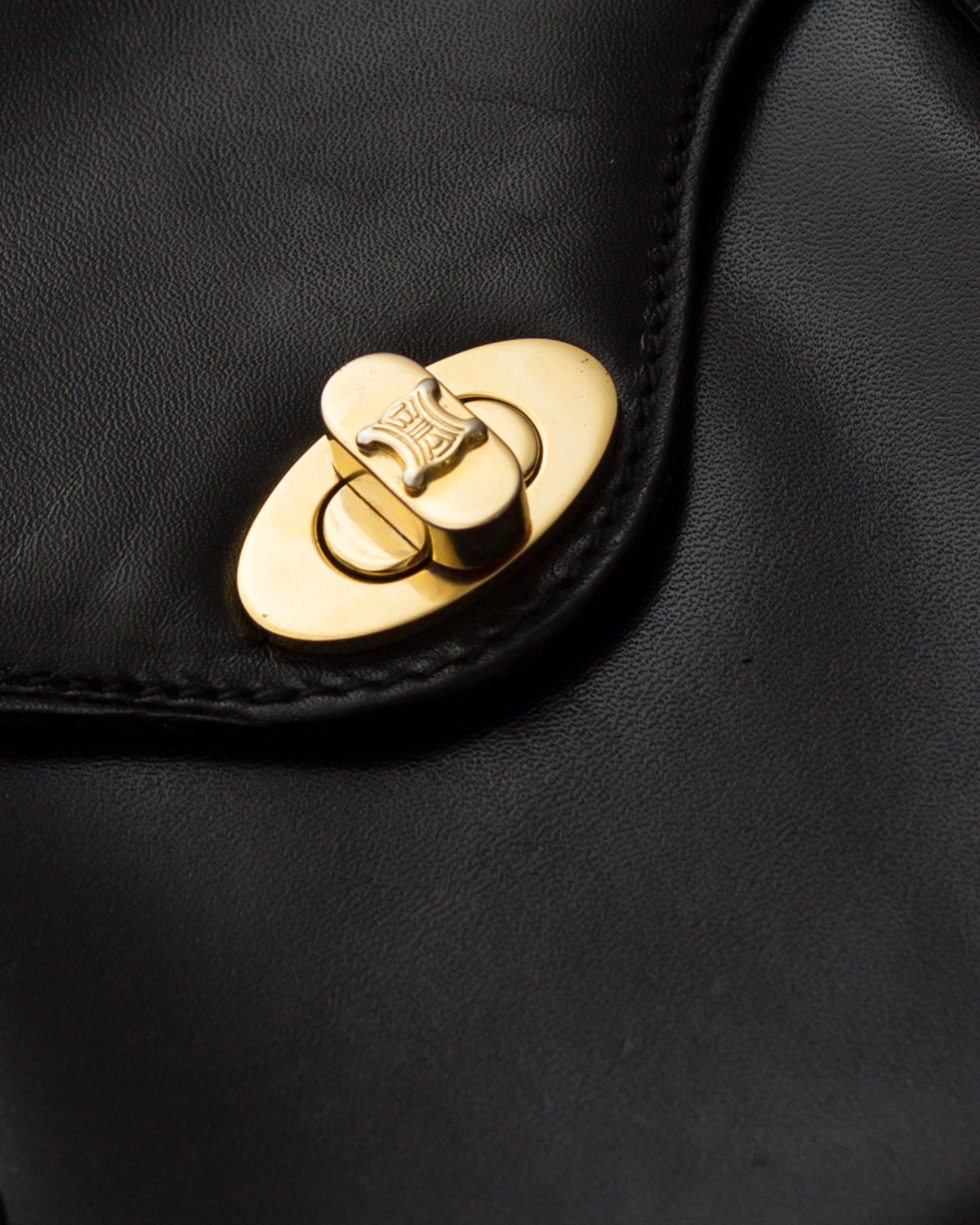Vintage Celine Box Calf Shoulder Bag
