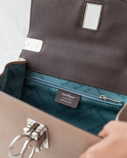 Salvatore Ferragamo Gancini Top Handle Bag