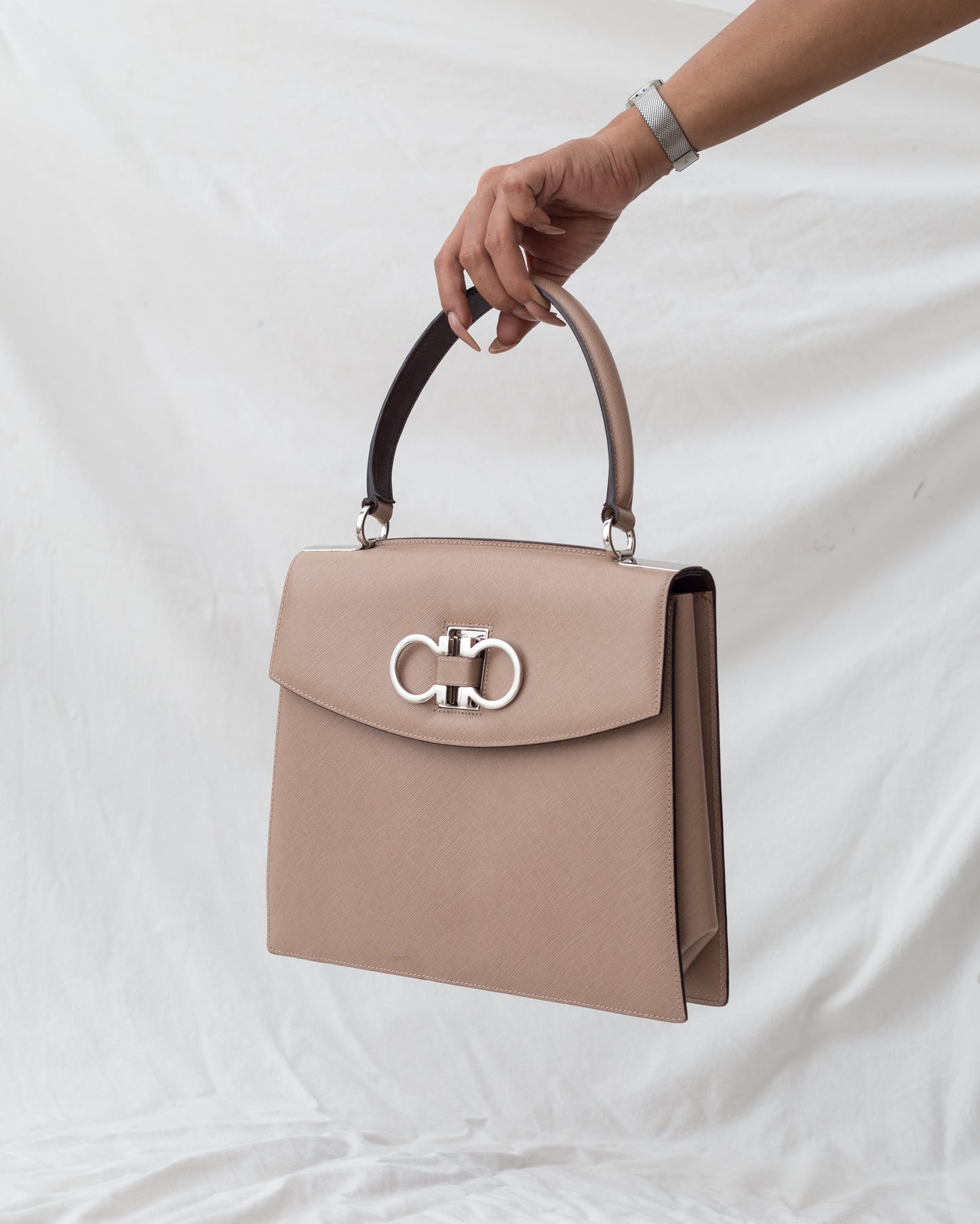 Salvatore Ferragamo Gancini Top Handle Bag