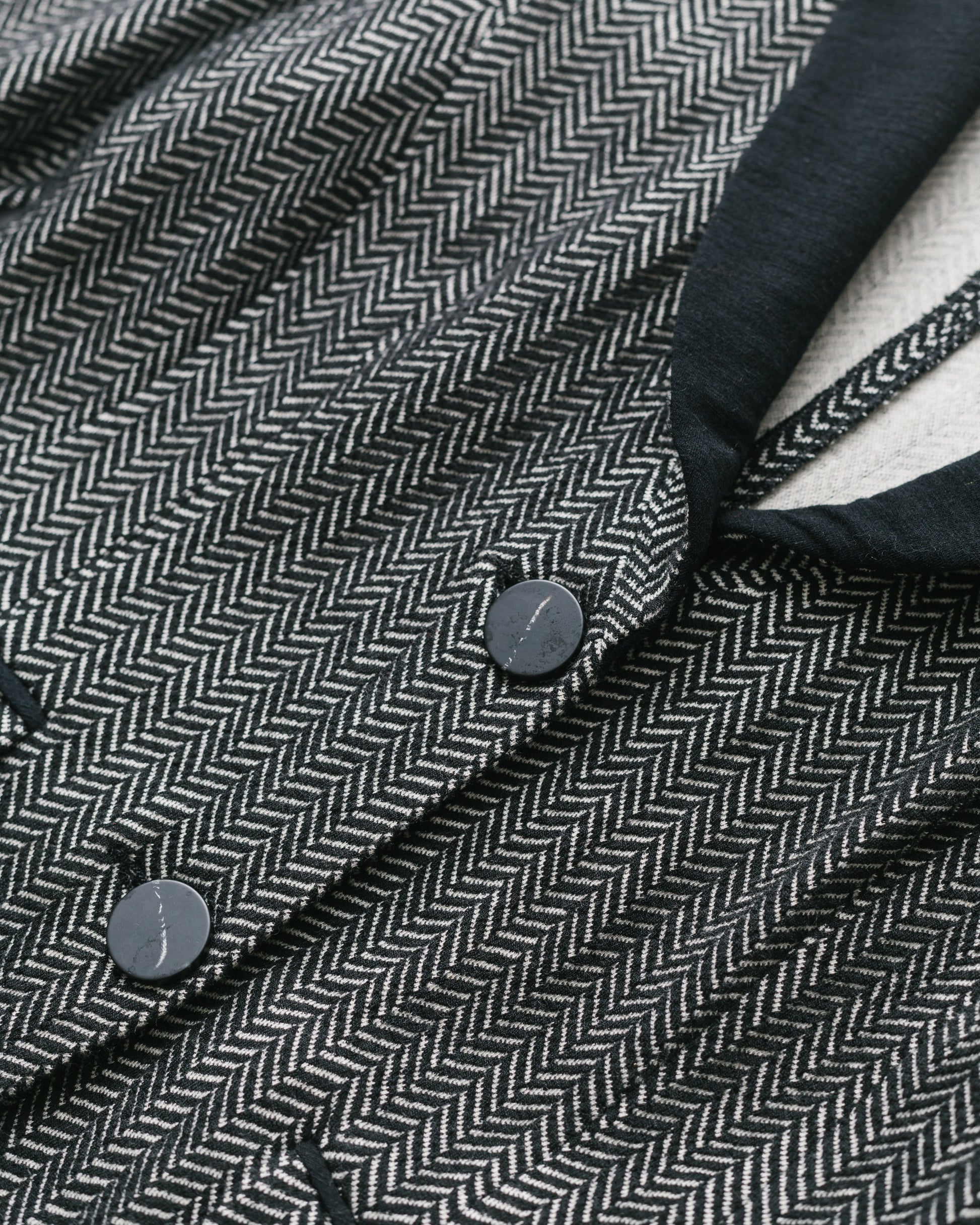 Cotton & wool herringbone blazer