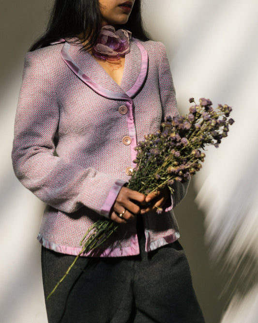 Armani Collezioni Lilac Tweed Blazer