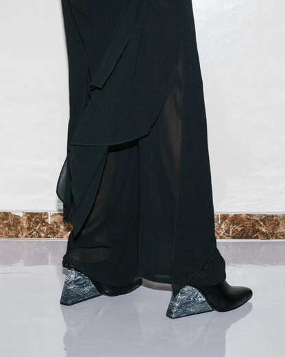 Black flowy trousers