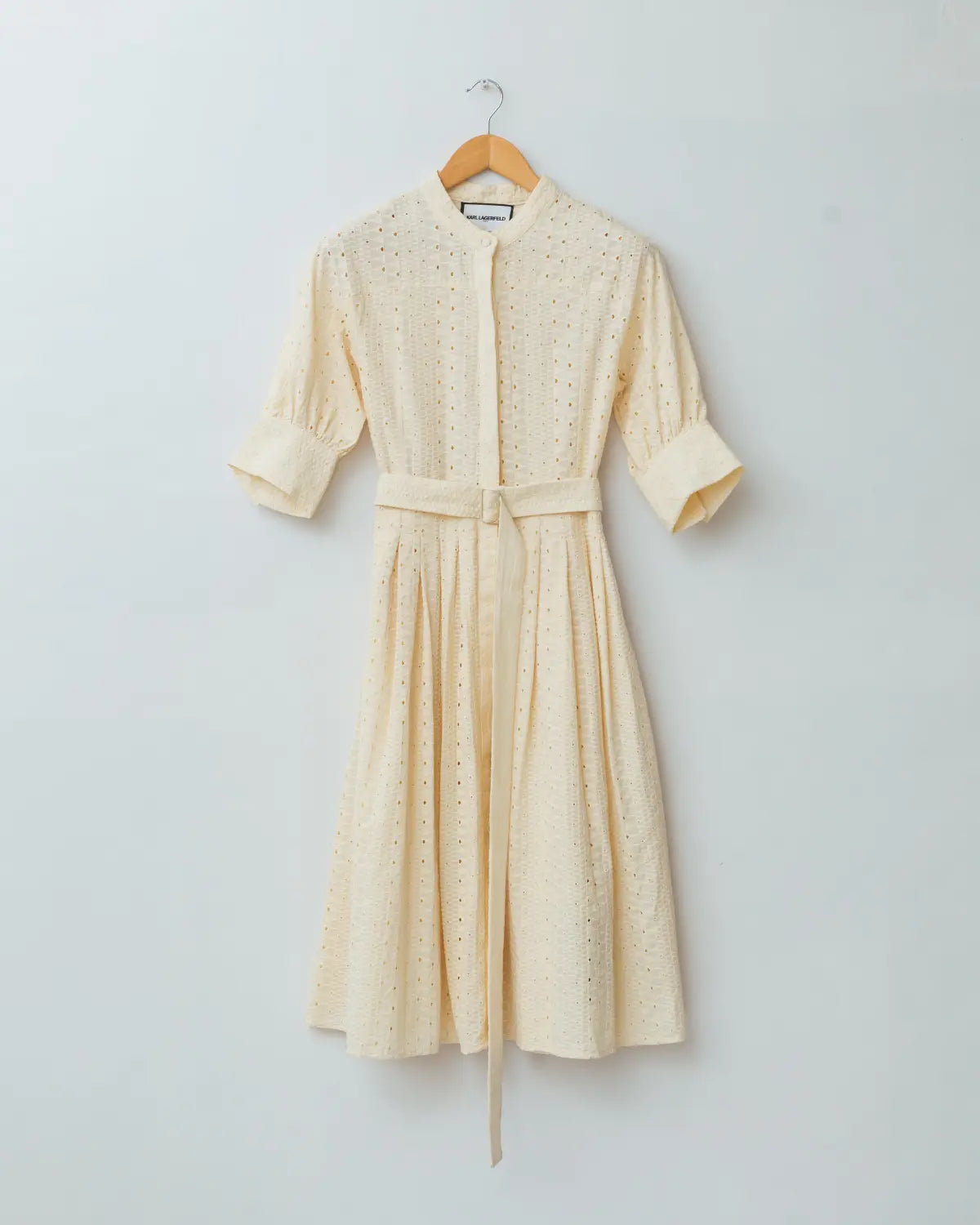 Karl lagerfeld belted midi dress