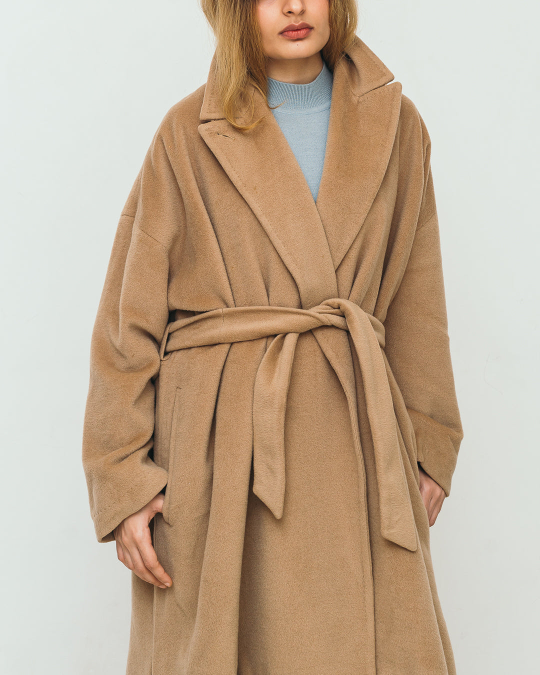 MaxMara Belted Wool & Cashmere Coat