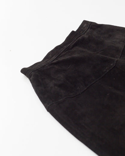 Black suede skirt