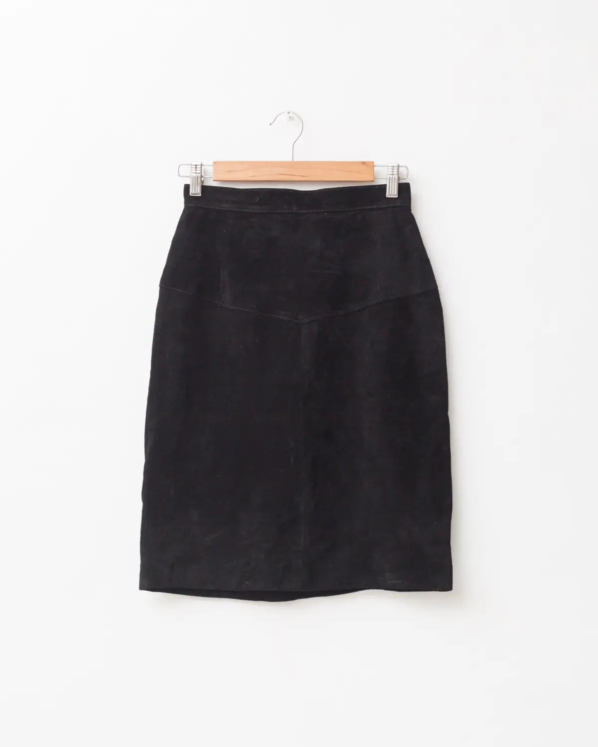 Black suede skirt