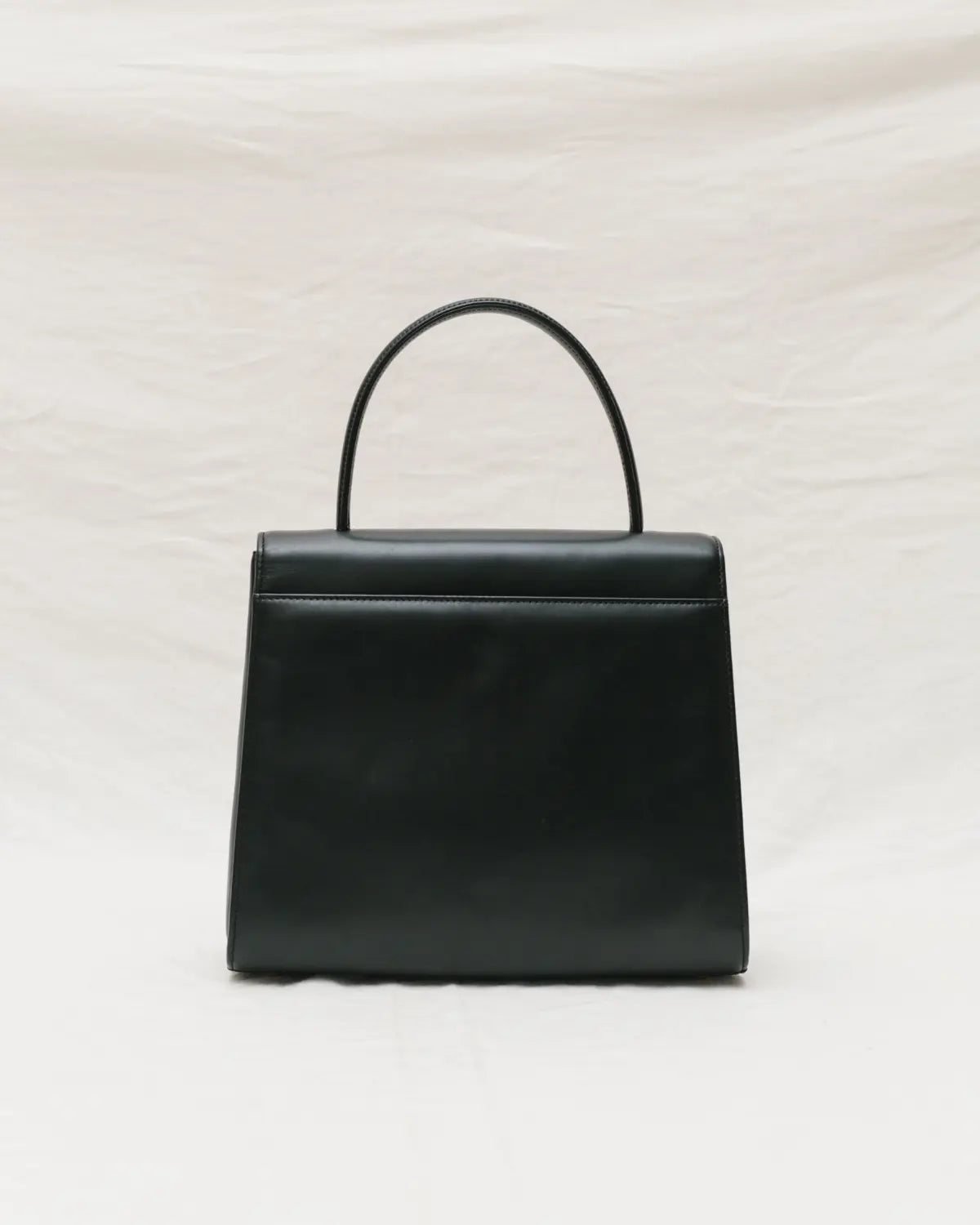 Box calf top handle bag