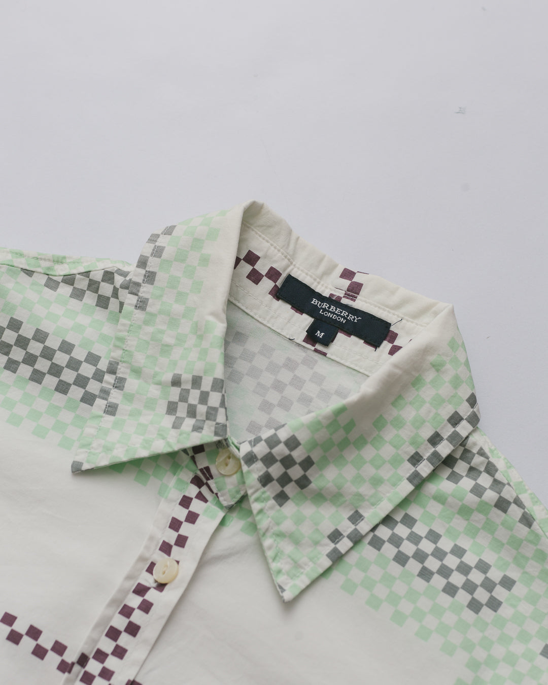 Burberry Mint Check Button Down