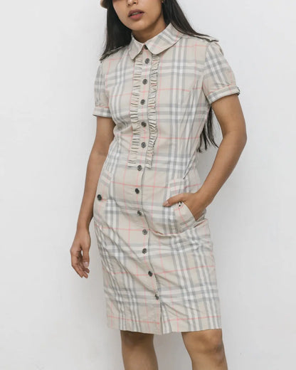 Burberry Button Down Shirt Dress