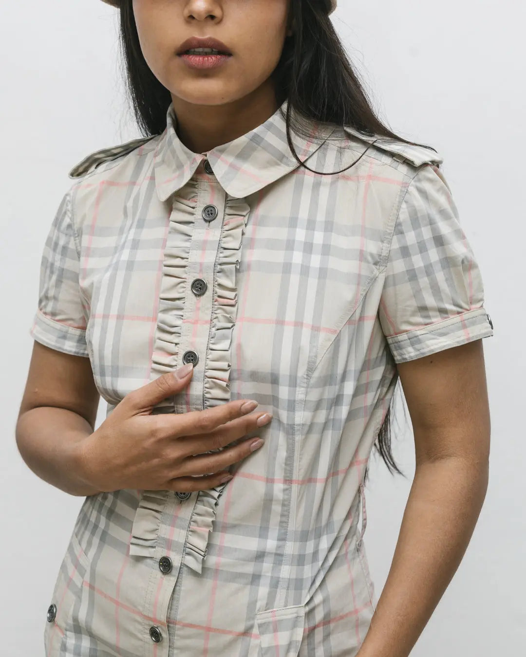 Burberry Button Down Shirt Dress