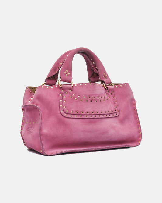 Celine Boogie Handbag in Fuchsia Suede
