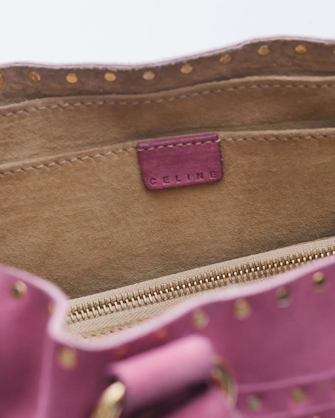 Celine Boogie Handbag in Fuchsia Suede