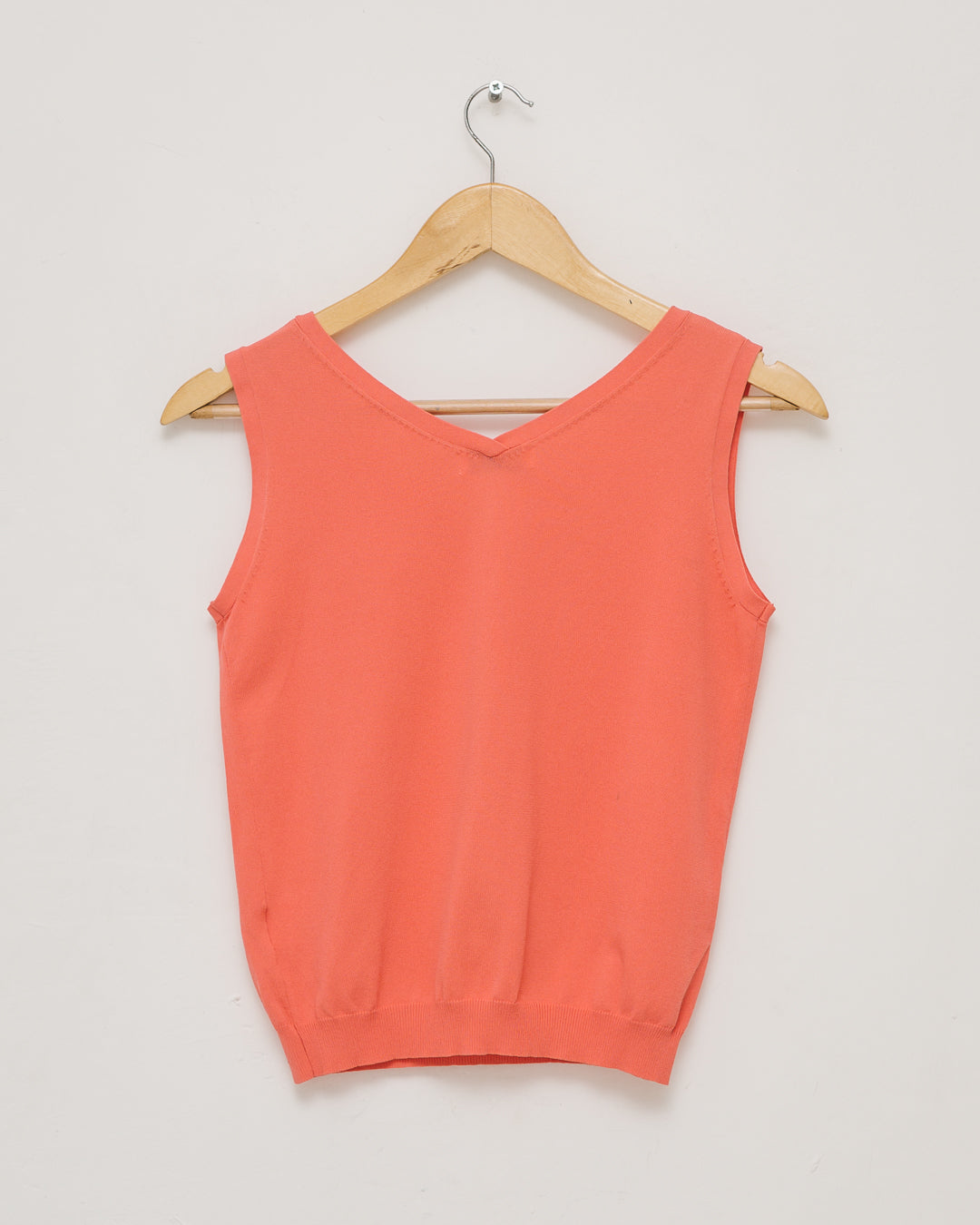 Chanel Coral Embellished Knit Top