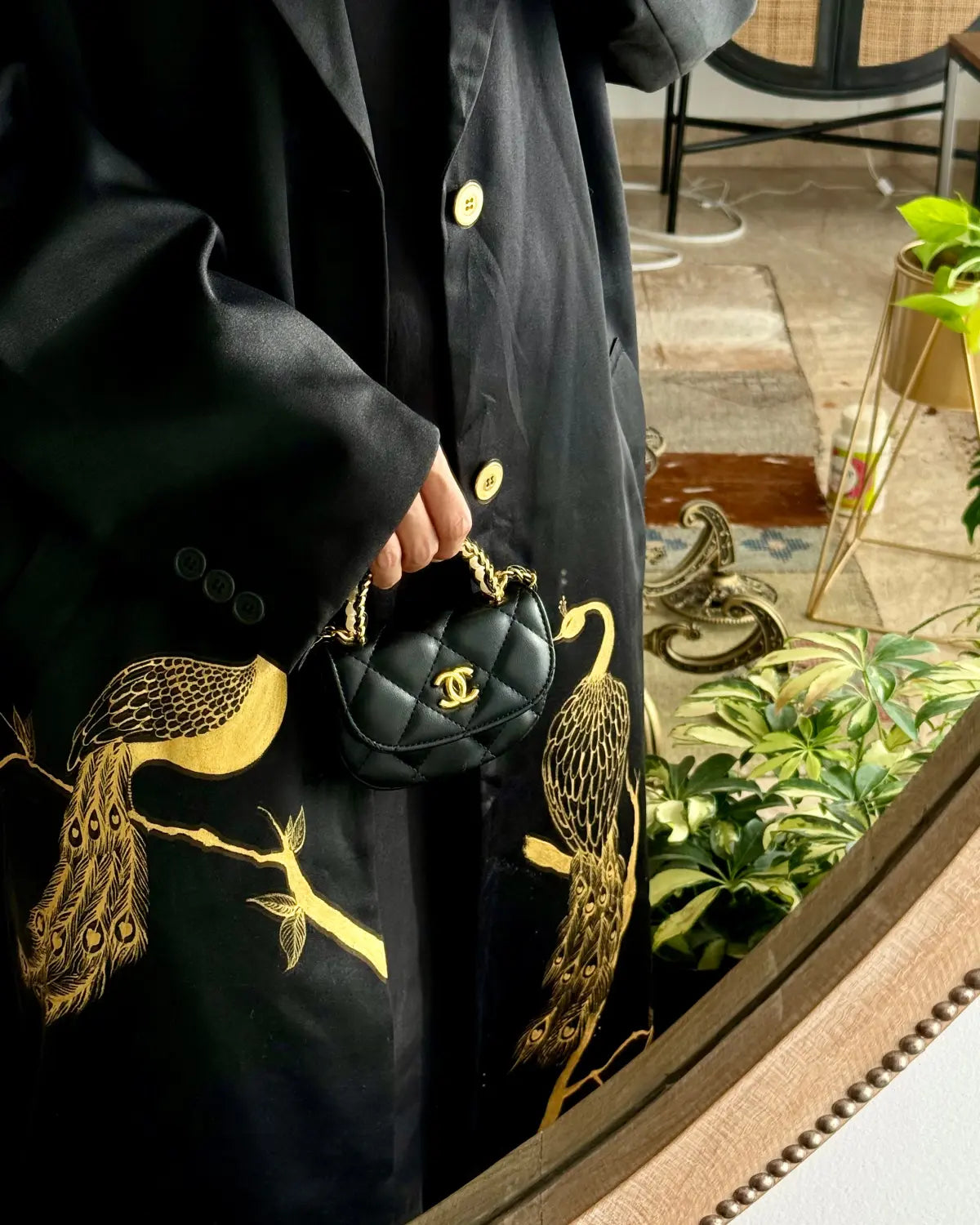 Chanel novelty mini top handle bag