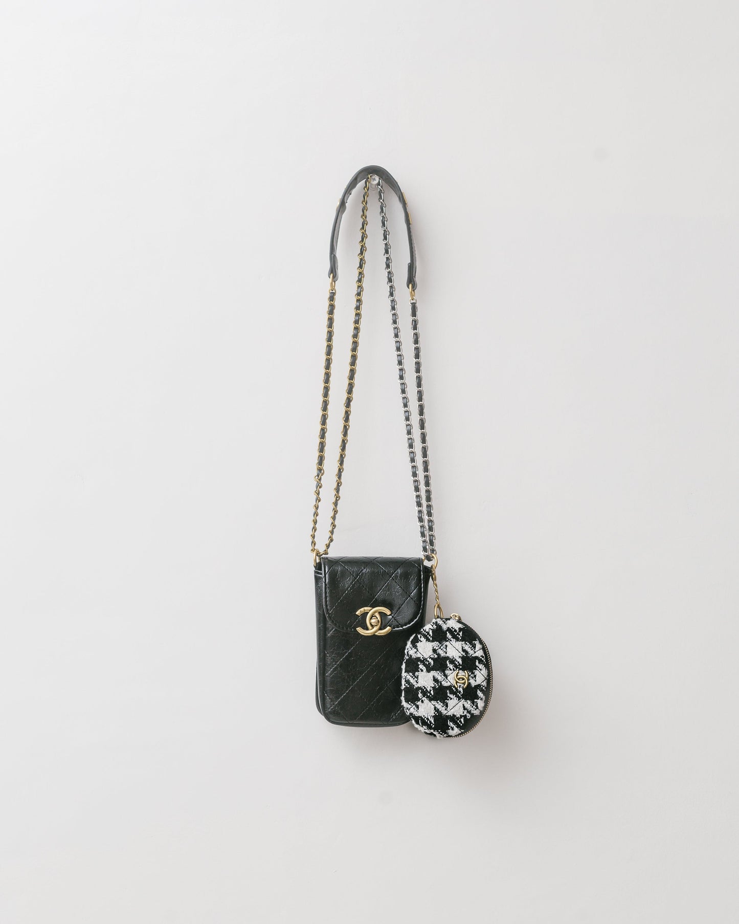 Chanel novelty mobile case with coin purse