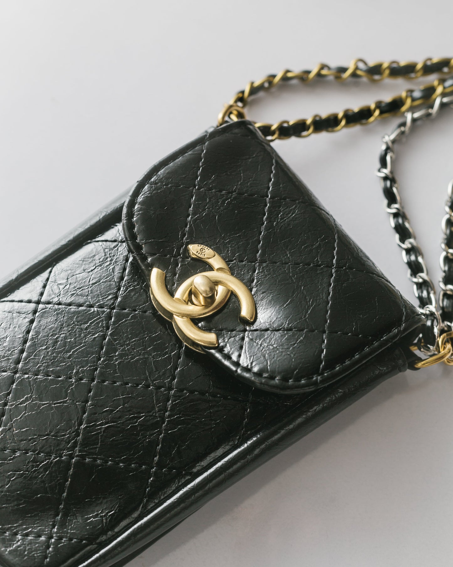 Chanel novelty mobile case with coin purse