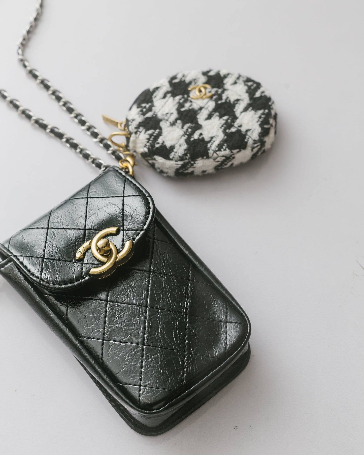 Chanel novelty mobile case with coin purse