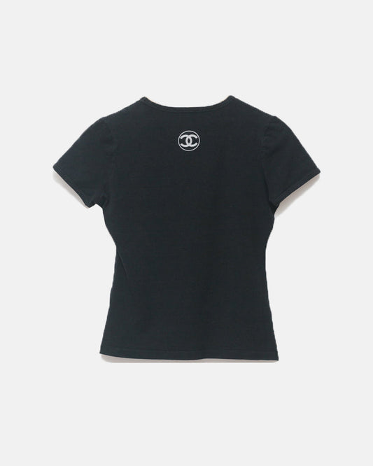 Chanel uniforms back cc logo tshirt