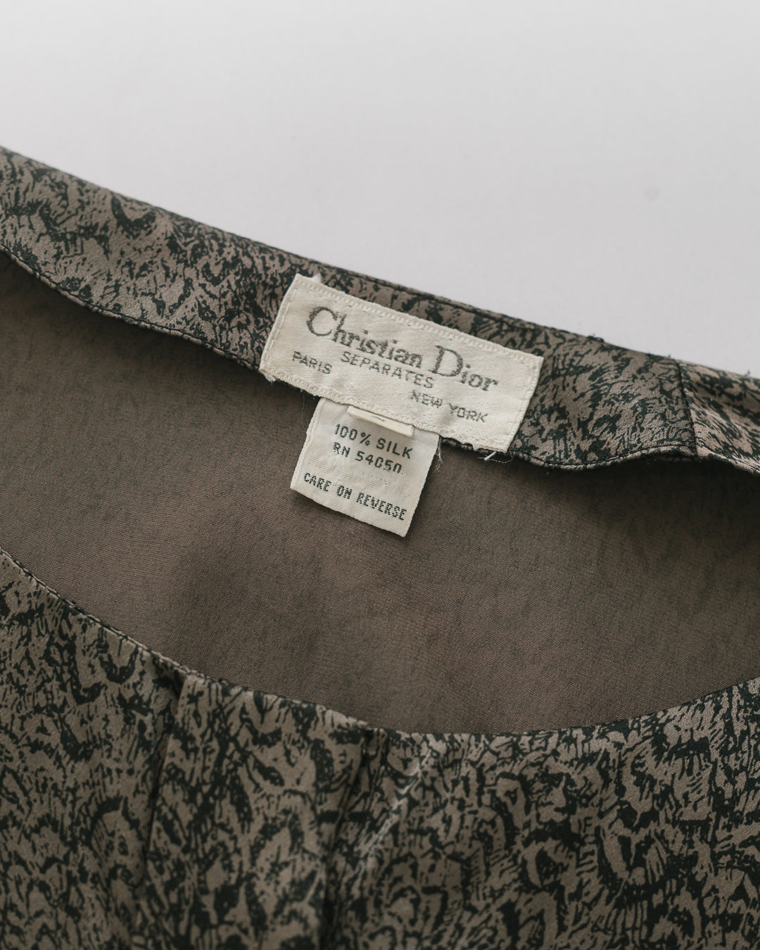 Christian Dior Patterned Silk Blouse