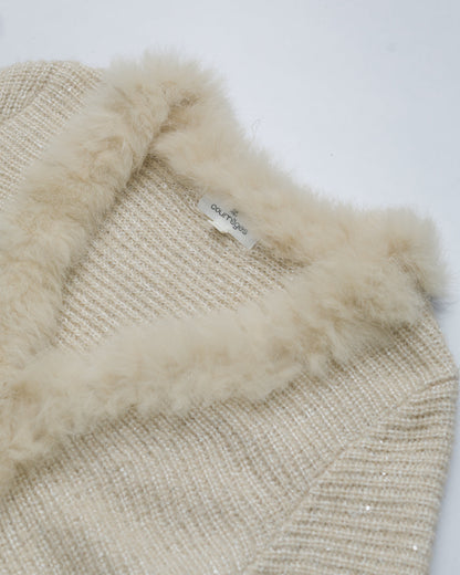 Courrèges Knit Top with Fur Details