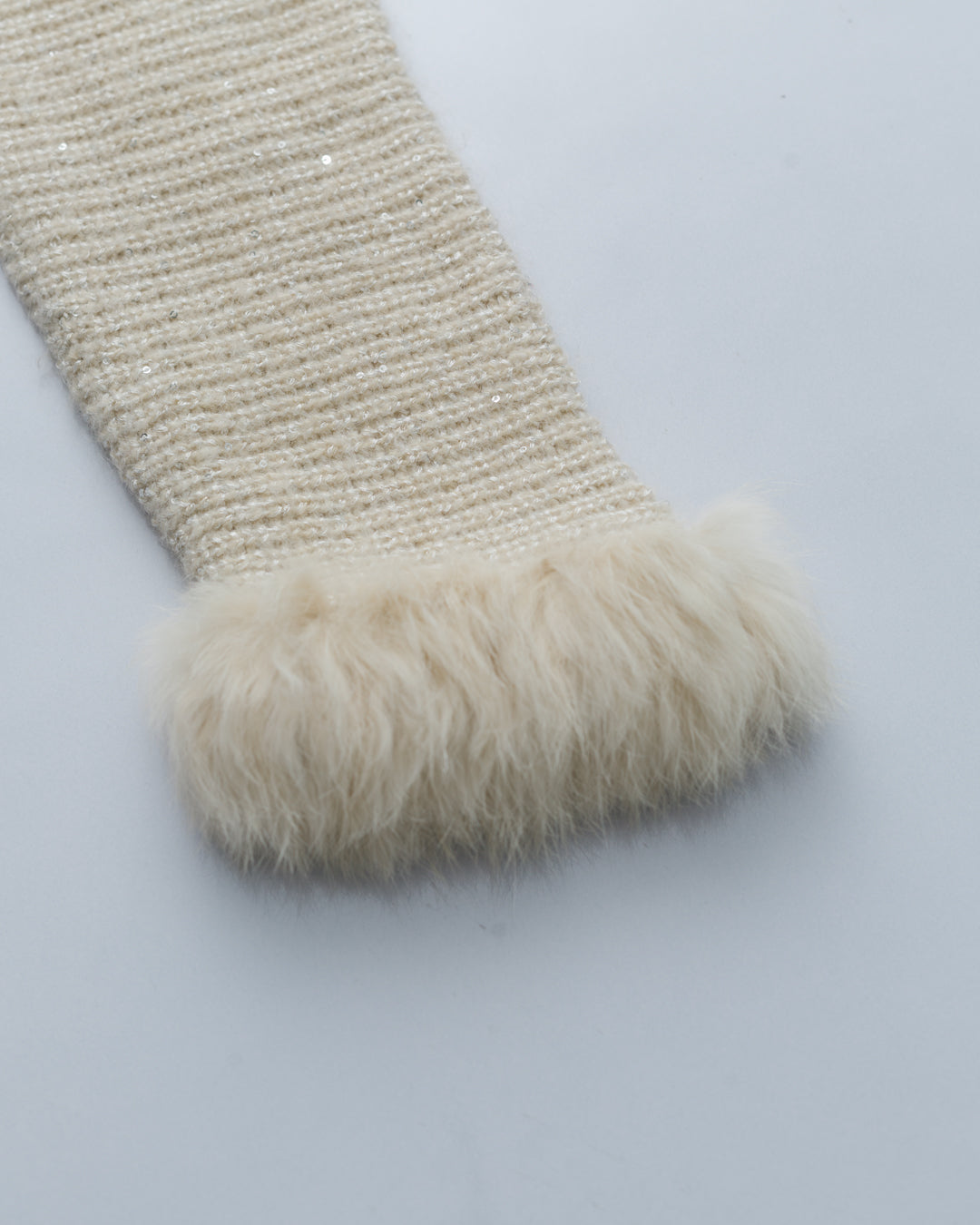 Courrèges Knit Top with Fur Details