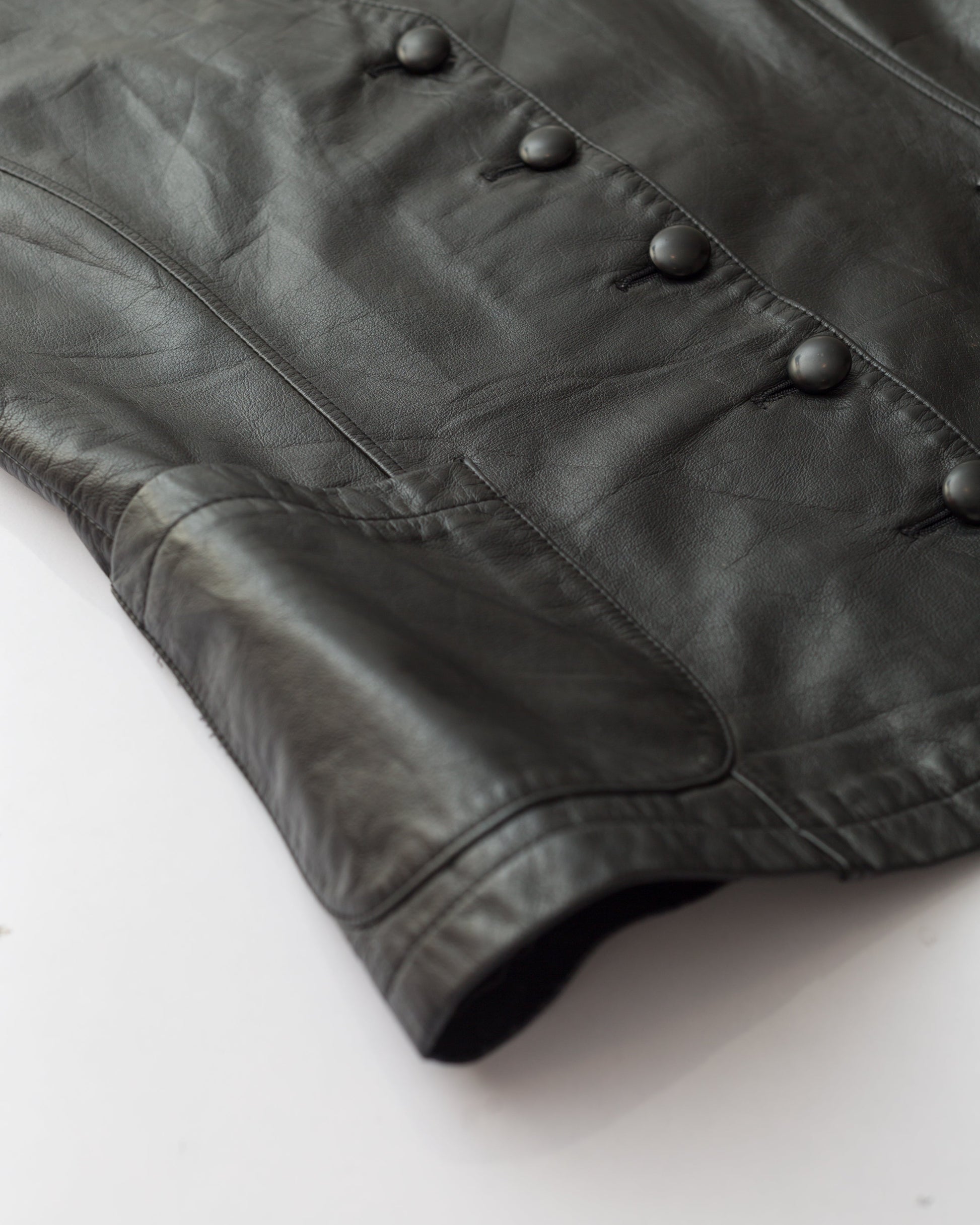 Lambskin black vest