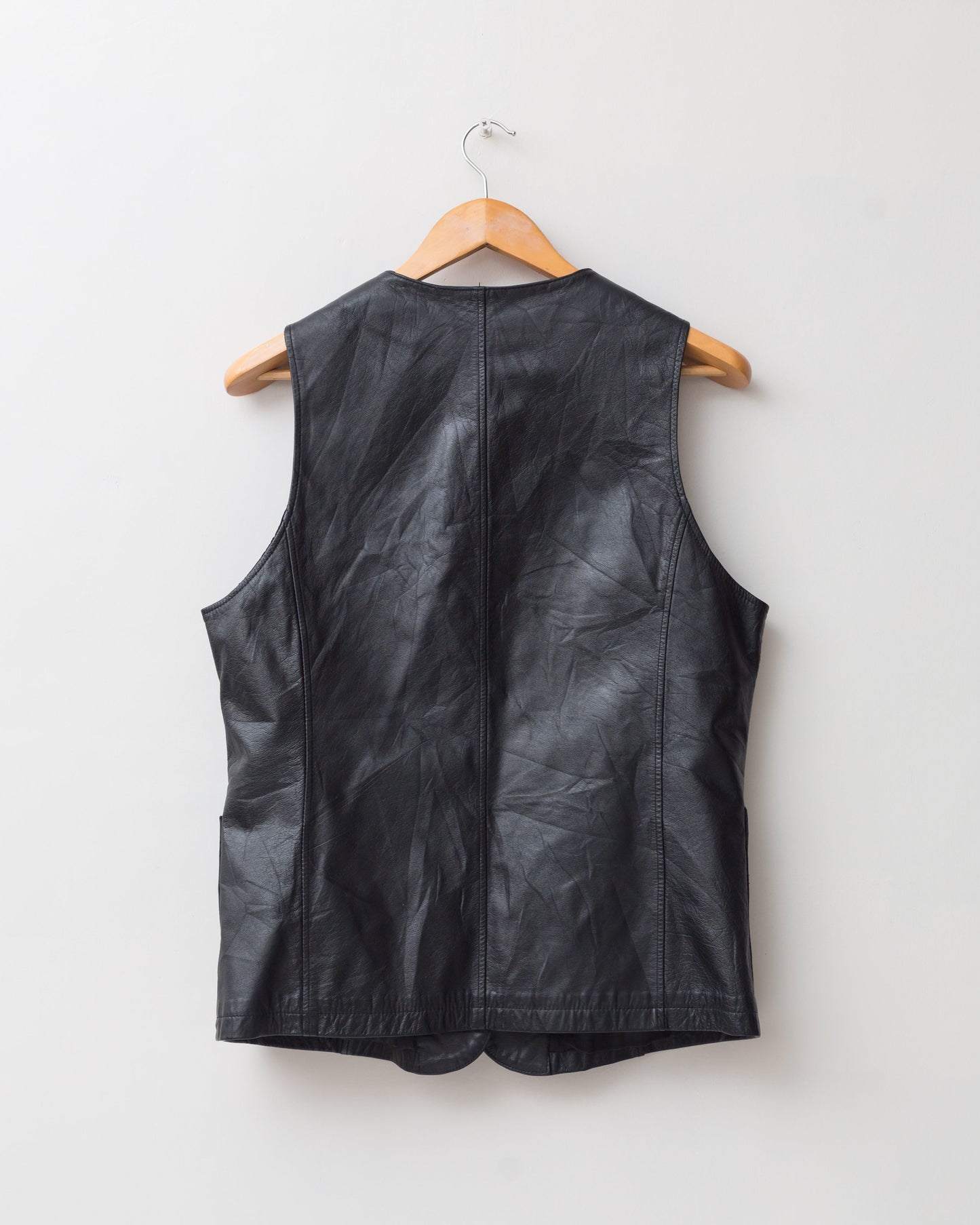 Lambskin black vest