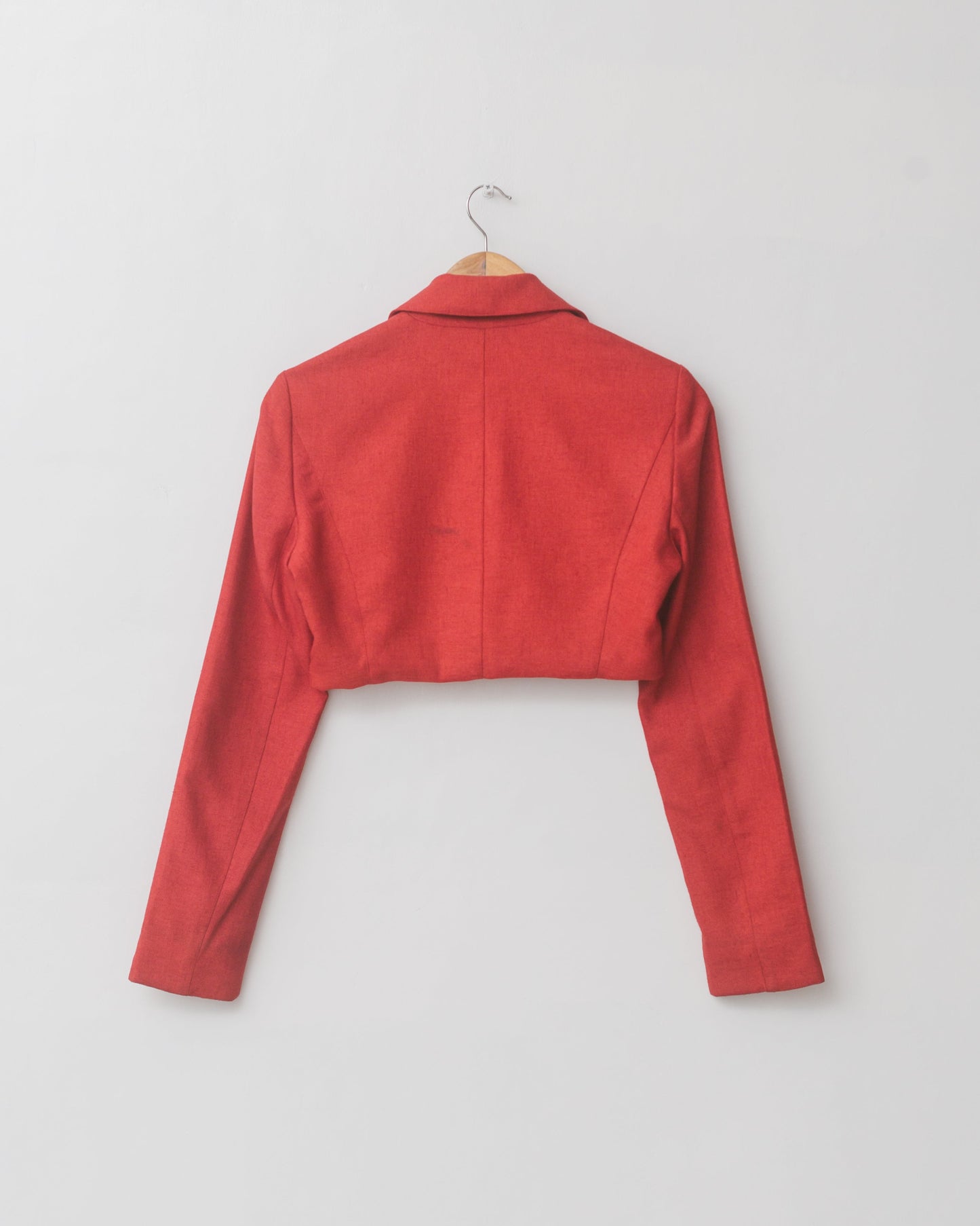 Cropped structured blazer